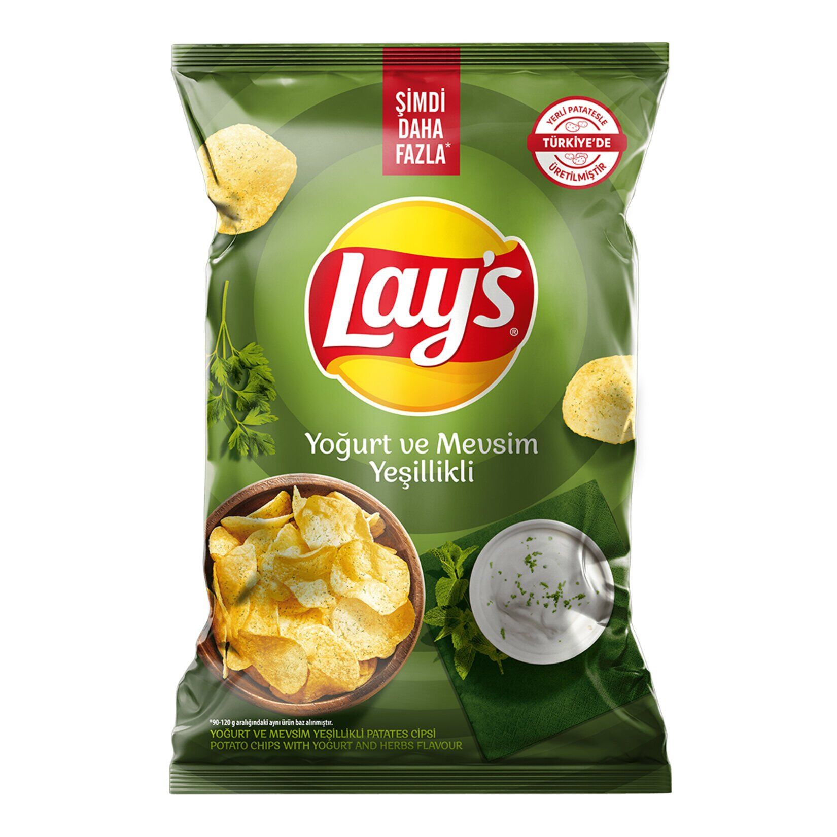 Lay’s Yoğurt ve Mevsim Yeşillikli Patates Cipsi Süper Boy 125 G