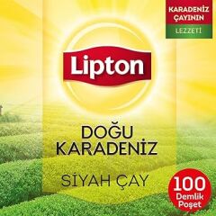 Lipton Doğu Karadeniz Demlik Süzen Poşet Bergamot Aromalı Siyah Çay 100'lü Paket