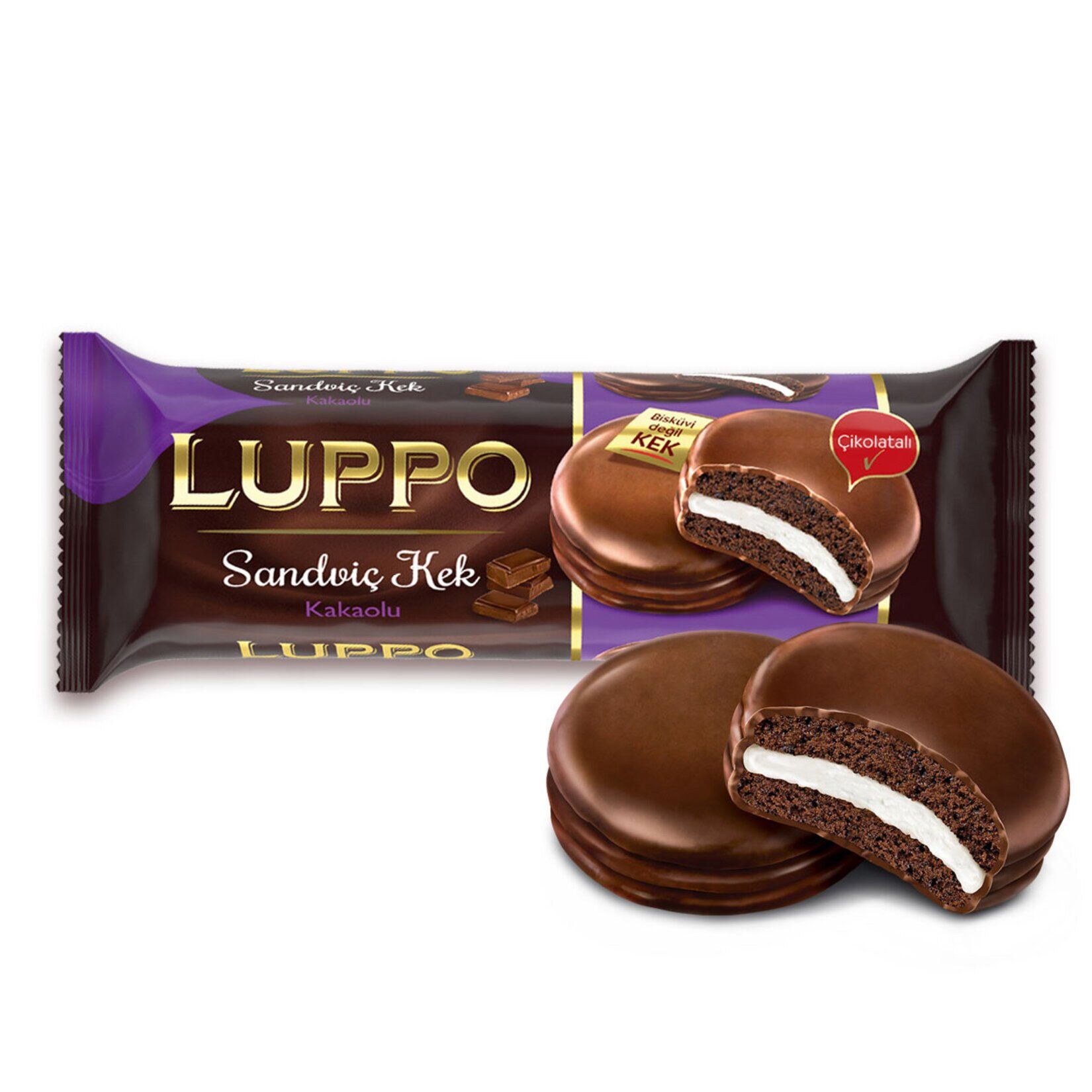 Luppo Sandviç Kek Kakaolu 8'li Paket 184 G
