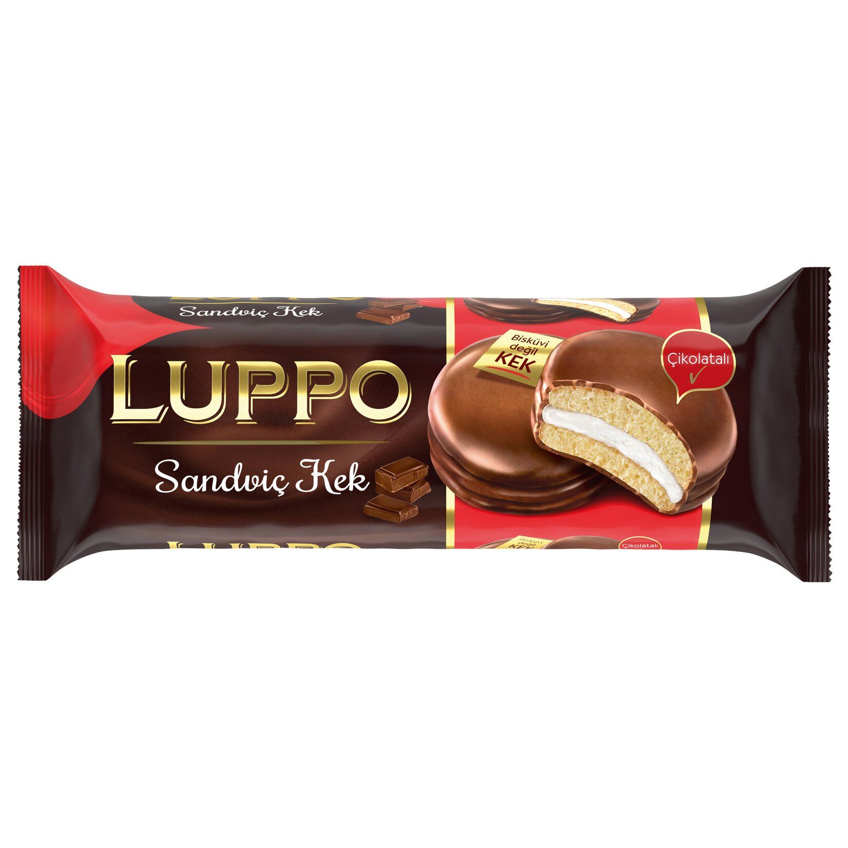 Luppo Sandviç Kek Çikolatalı 8'li Paket 184 G