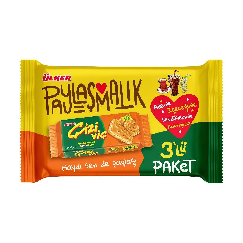 Ülker Çiziviç Peynirli Sandviç Kraker 3'lü 246 G