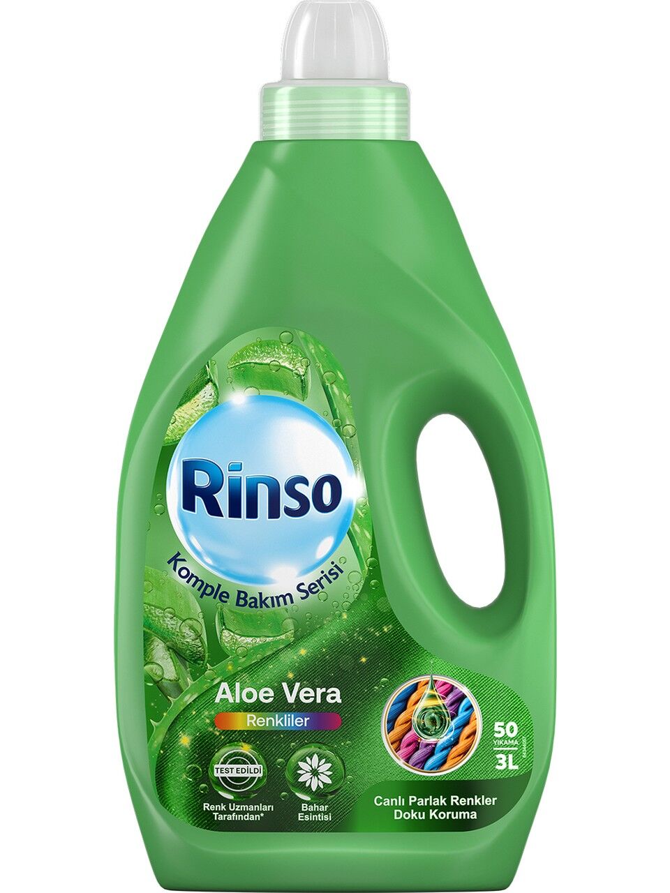 Rinso Sıvı Çamaşır Deterjanı Aloe Vera Renkliler İçin Komple Bakım Serisi 3L