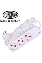 amiral 3,lü Topraklı Grup Priz 5 Metre Kablolu Üçyol