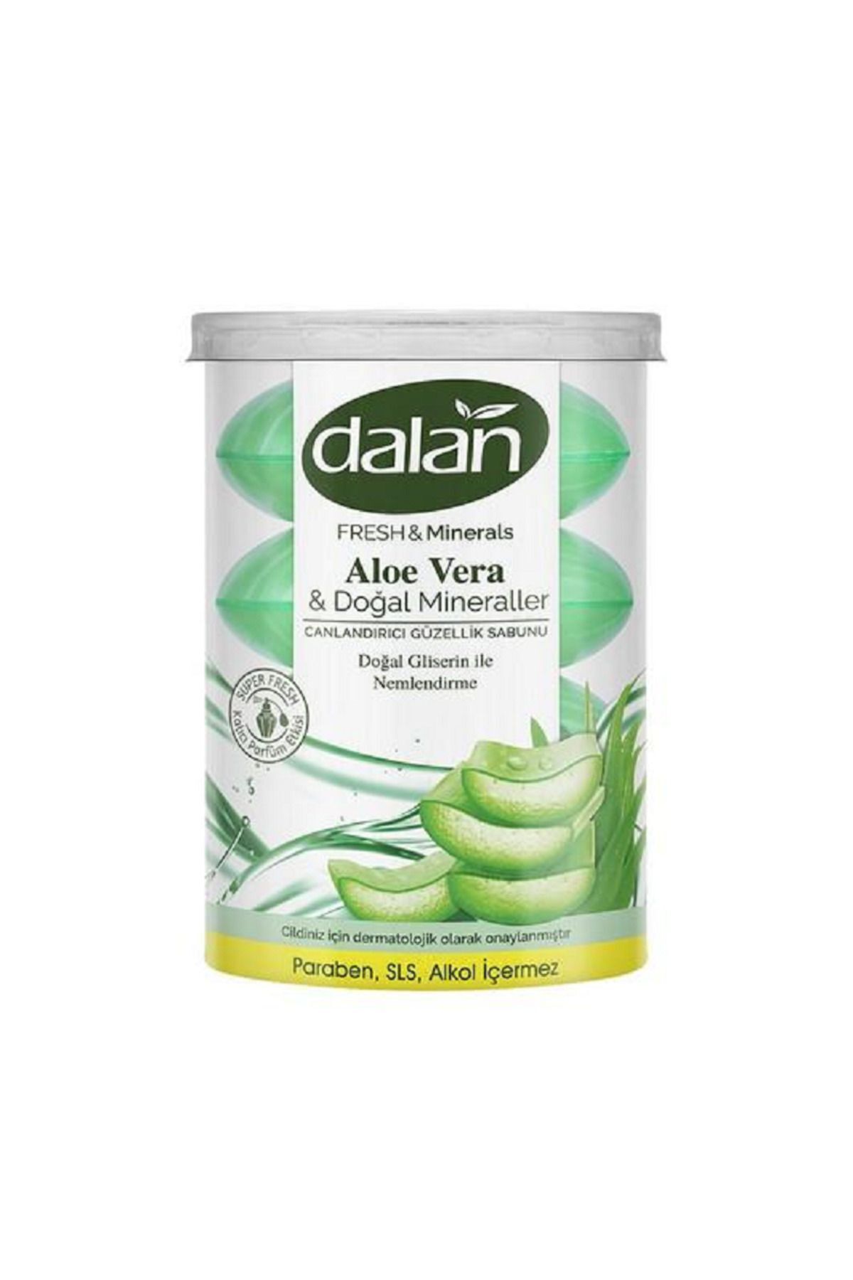 Dalan sabun bardak sabun 4 lü sabun Katı El sabunu Fresh Minerals Aloe Vera