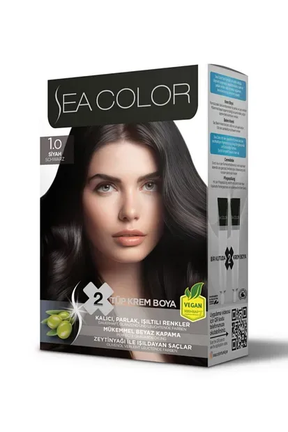 Sea Color Kit Saç Boyası-1.0-siyah