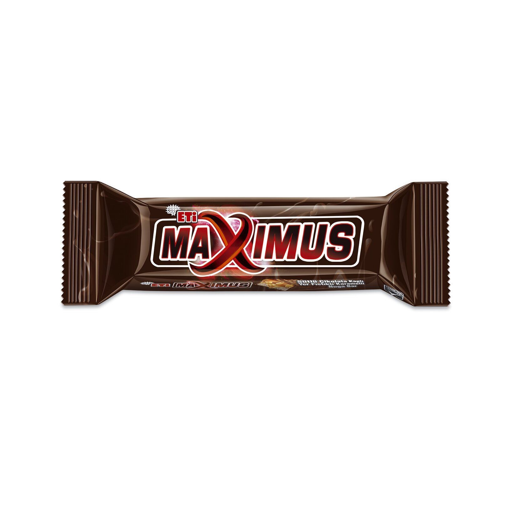 Eti Maximus Sütlü Çikolata Kaplı Yer Fıstıklı Karamelli Nuga Bar 36 G