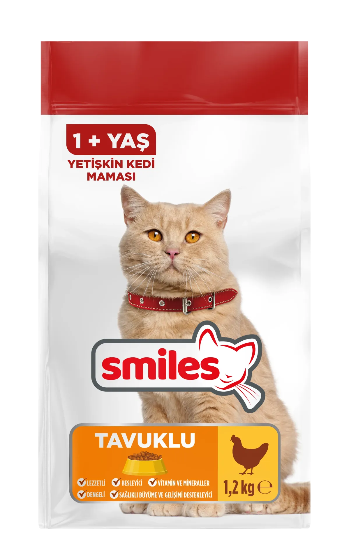 Smiles Tavuklu Yetişkin Kedi Maması 1,2 Kg
