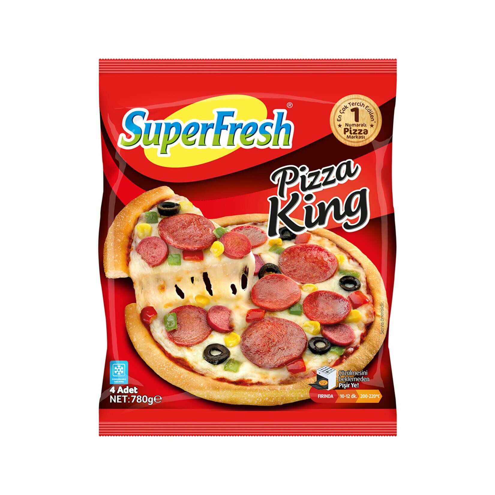Superfresh Pizza King 4'lü 780 G