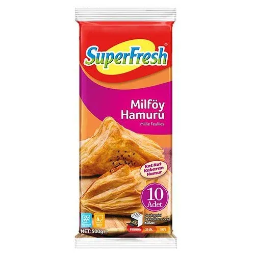 Superfresh Milföy Hamuru 10adet 500 Gr