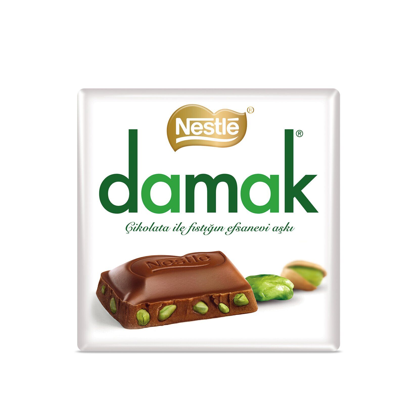 Nestlé Damak Antep Fıstıklı Sütlü Kare Çikolata 60 G