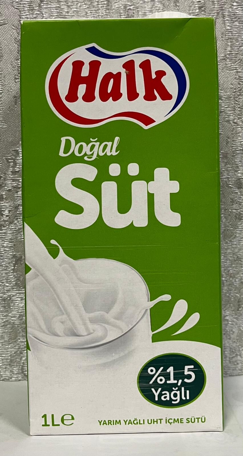 Halk Doğal Süt 1,5 Yağlı 1 L