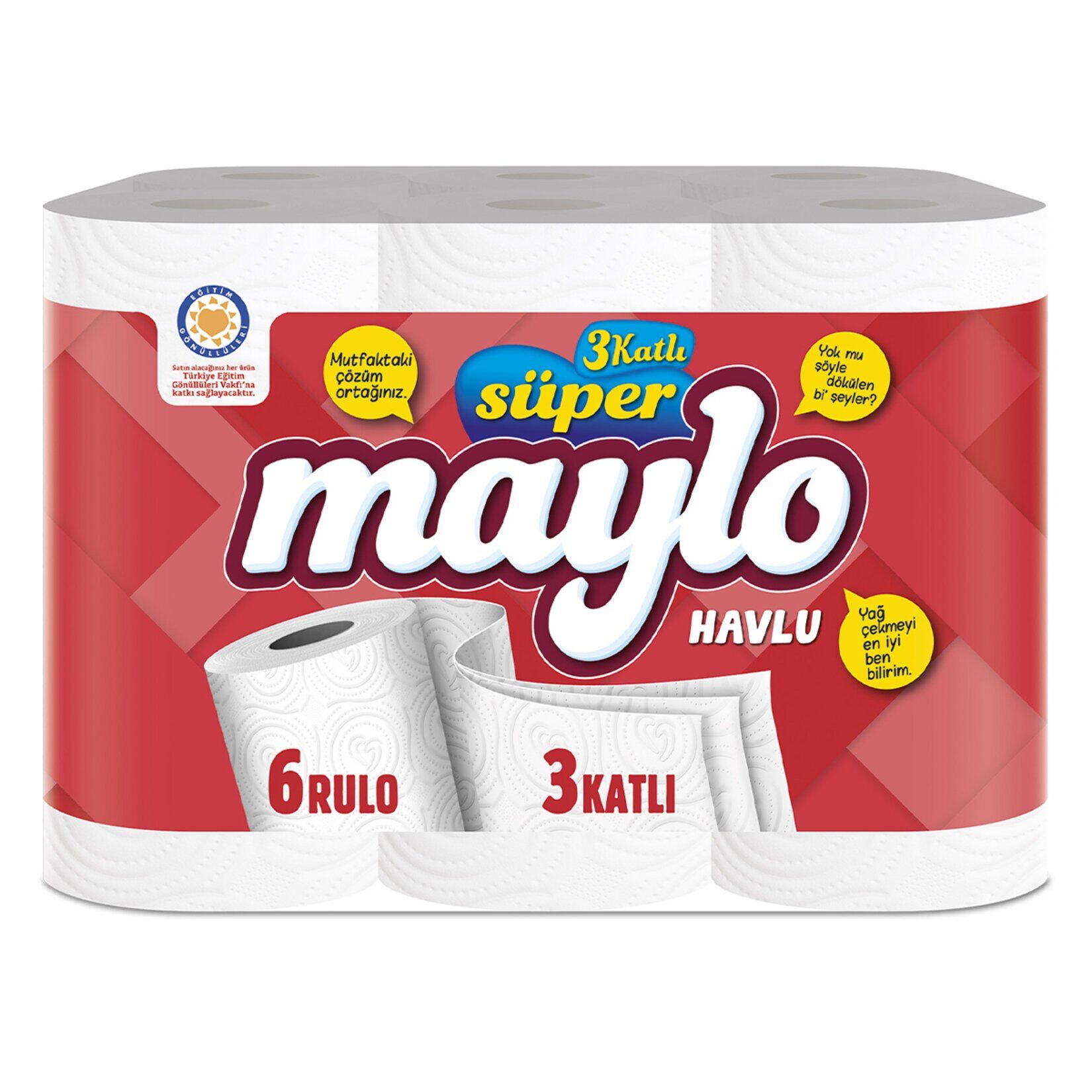 Süper Maylo 3 Katlı 6lı Peçete