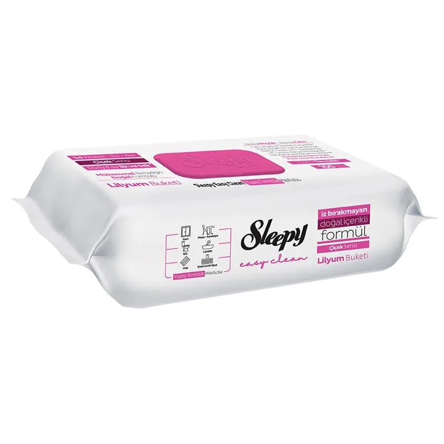 Sleepy Easy Clean Lilyum Buketi Yüzey Temizlik Havlusu 100 Yaprak