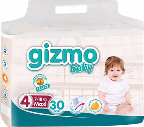 Gizmo 4 Numara Maxi 30'lu Bebek Bezi