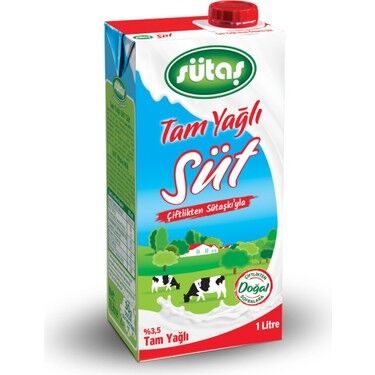 Sütaş Tam Yağlı Süt 1 L