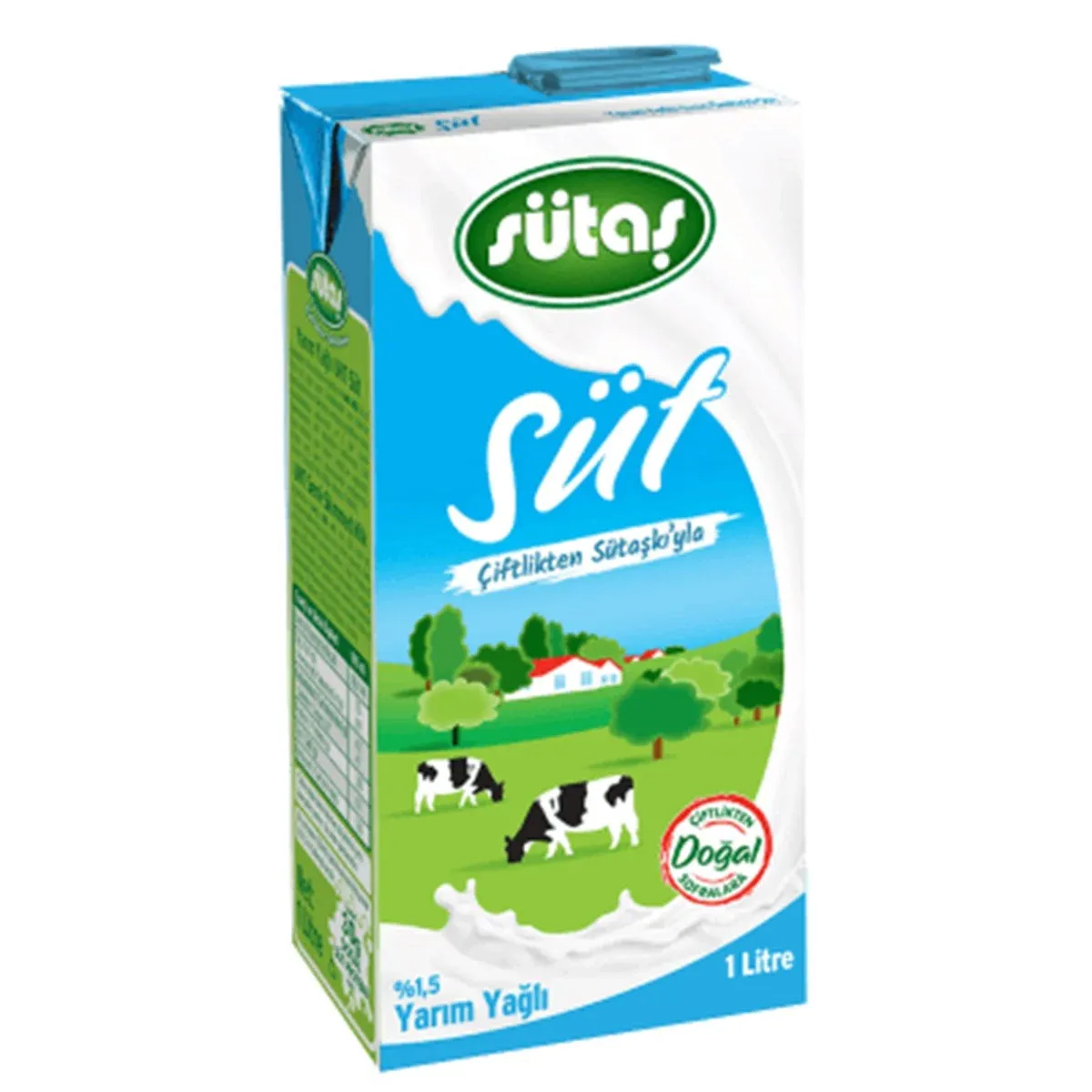Sütaş Süt 1 Litre Yarım Yağlı %1,5 Yağlı Süt