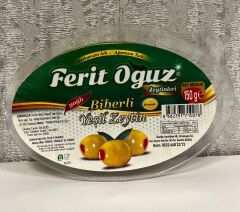 Ferit Oğuz Biberli Yeşil Zeytin 150 G