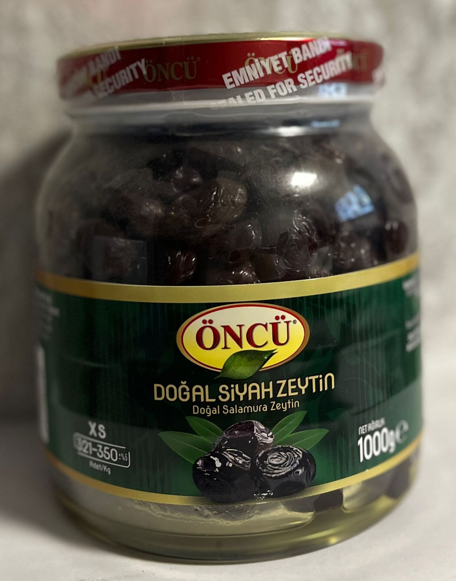 Öncü Doğal Siyah Zeytin 1000 G