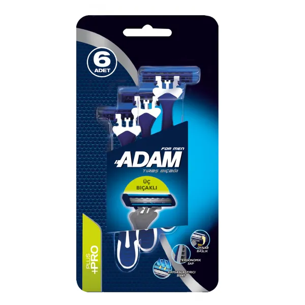 Adam Tıraş Bıçağı Üç Bıçaklı 6'lı