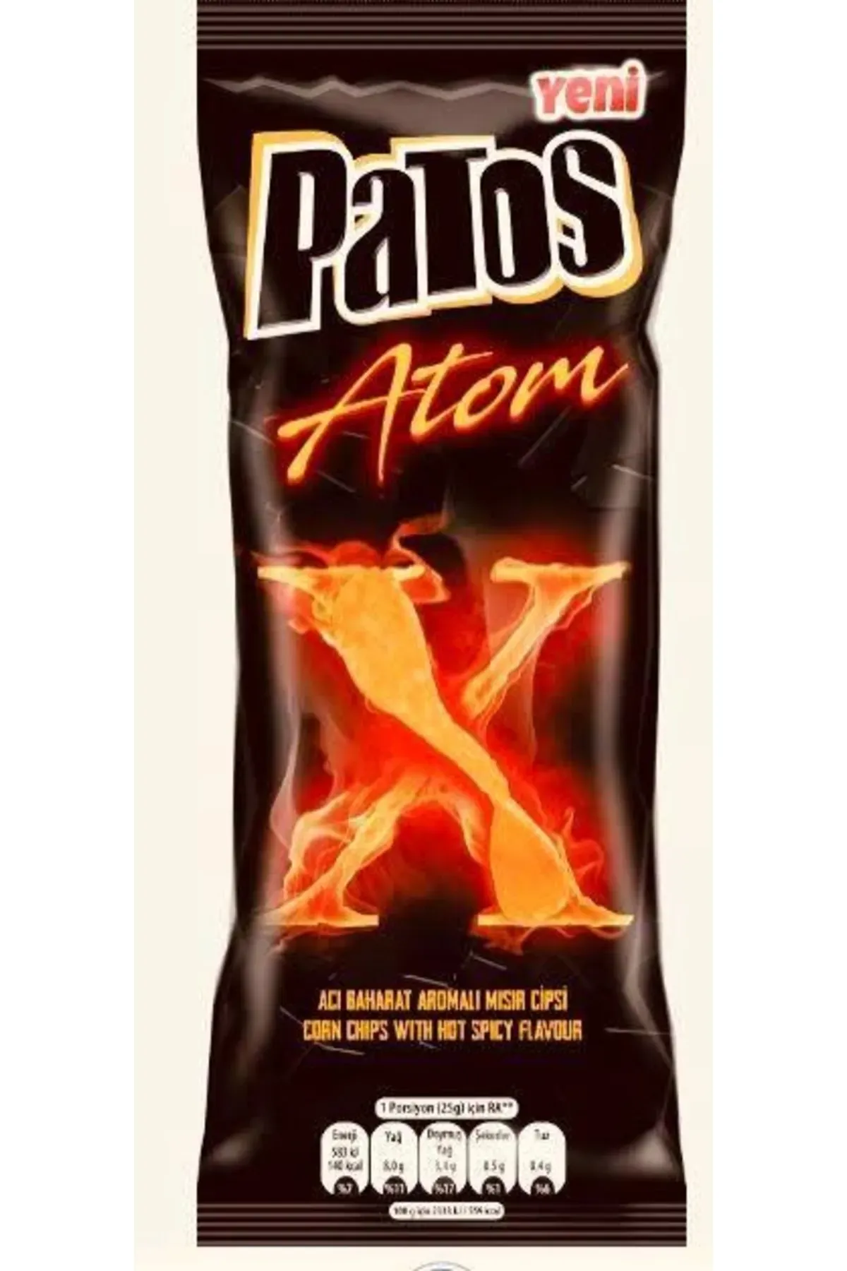 Patos Atom Acı Baharatlı 33 gr